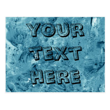 Encaustic Teal Blue Background to Customise Postcard