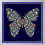 Enchanted Butterfly Optical Illusion Poster