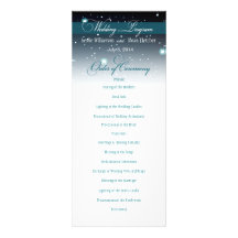 Enchanted Evening Nighttime Wedding Program Personalized Announcement