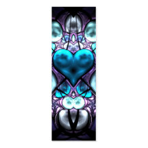Enchanted Heart Skinny Business Card Book Mark