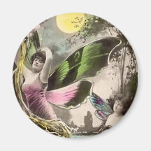 Enchanting Vintage Fantasy Faries Fridge Magnet
