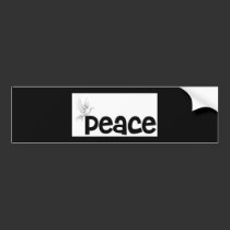 Enclosed peace bumper stickers