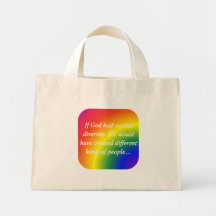 Encourage Diversity Reverse (sq) Bag