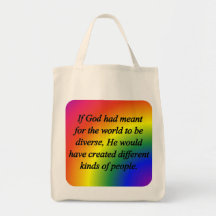 Encourage Diversity (sq) Tote Bag