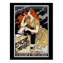 Encre L. Marquet, Eugène Grasset Postcard