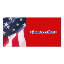 End conservatism customized photo card