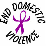 End Domestic Violence Ribbon Ornament (humanised)