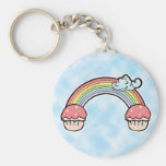 End of Rainbow Cupcakes Key Chain