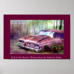 End of the Road 2 Watercolour by Edward Abela posters