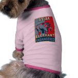 Endangered Asian Elephant Pop Art Tshirts pet clothing