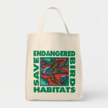 Endangered Birds Tote Bags