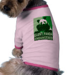 Endangered Giant Panda Pop Art Tshirts pet clothing
