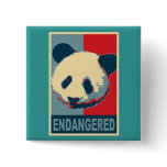 Endangered Panda Pop Art Design buttons