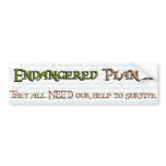 Endangered Planet Typography bumper stickers