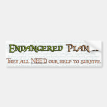 Endangered Planet Typography Bumper Sticker