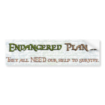 Endangered Planet Typography(Swirl) Bumper Stickers