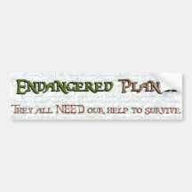 Endangered Planet Typography(Swirl) Bumper Stickers