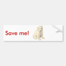 Endangered Polar Bear Bumper Stickers