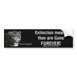 ENDANGERED SNOW LEOPARD  Bumper Stickers bumper stickers