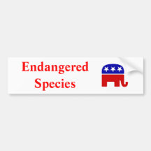 Endangered Species: GOP Bumper Sticker