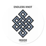 Endless Knot Inside (Psyche / Psychology) Round Sticker