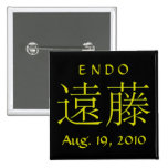 Endo Monogram Pinback Buttons