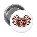 Endometrial Cancer Awareness Heart Wings.png Button