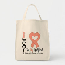 Endometrial Cancer Heart Ribbon GIRLFRIEND Bag