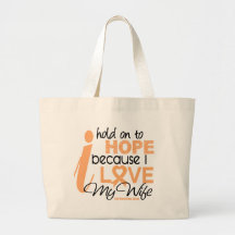 Endometrial Cancer Hold On To Hope For My Wife Tote Bag