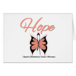Endometrial Cancer Hope Butterfly Ribbon cards
