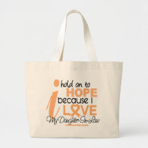 Endometrial Cancer Hope For My Daughter-In-Law Canvas Bags