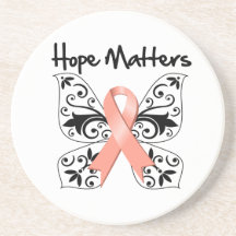 Endometrial Cancer Hope Matters Drink Coaster