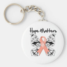 Endometrial Cancer Hope Matters Keychain