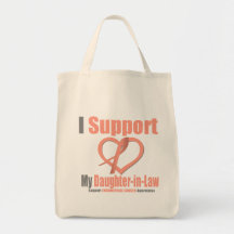 Endometrial Cancer I Support My Daughter-in-Law Tote Bags