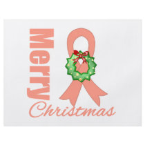 Endometrial Cancer Merry Christmas Ribbon Flyers