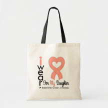 Endometrial Cancer Peach Ribbon DAUGHTER Bag