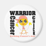 Endometrial Cancer Warrior Chick v2 Refrigerator Magnets