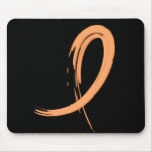 Endometrial Cancer's Peach Ribbon A4 Mouse Pad