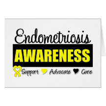Endometriosis Awareness Badge Greeting Cards