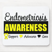 Endometriosis Awareness Badge Mouse Pads