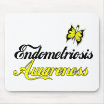 Endometriosis Awareness Butterfly Mouse Pad
