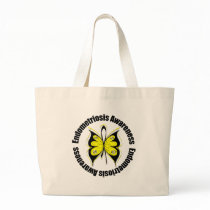 Endometriosis Awareness Butterfly Ribbon Canvas Bag