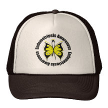 Endometriosis Awareness Butterfly Ribbon Mesh Hat