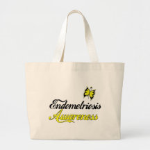 Endometriosis Awareness Butterfly Tote Bag