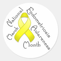 Endometriosis Awareness Month Round Light Sticker