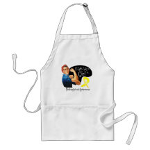 Endometriosis Fight Like a Girl Rosie The Riveter Aprons