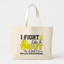 Endometriosis Fight Like A Guy 15 Tote Bags