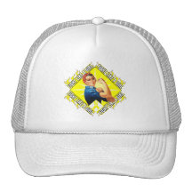Endometriosis Fight Rosie The Riveter Trucker Hats