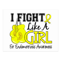 Endometriosis I Fight Like A Girl 15.5 Post Cards