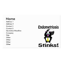 Endometriosis Stinks Skunk Awareness Design Business Card